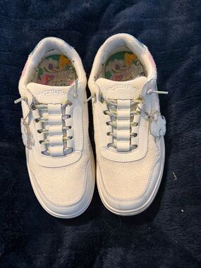White adult women’s Terry and Pleather My Little pony Sneakers
